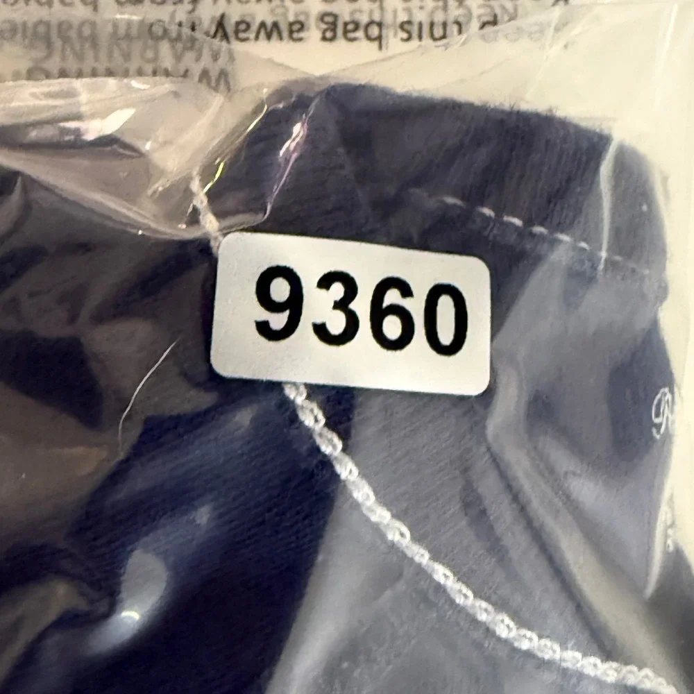 Ralph Lauren Baby Navy Blue Cotton Footed Coverall Snap Romper 6M Pony Logo